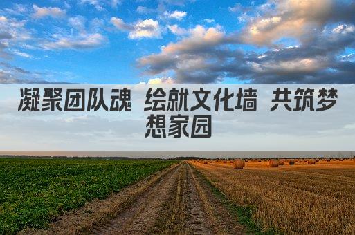 凝聚团队魂 绘就文化墙 共筑梦想家园